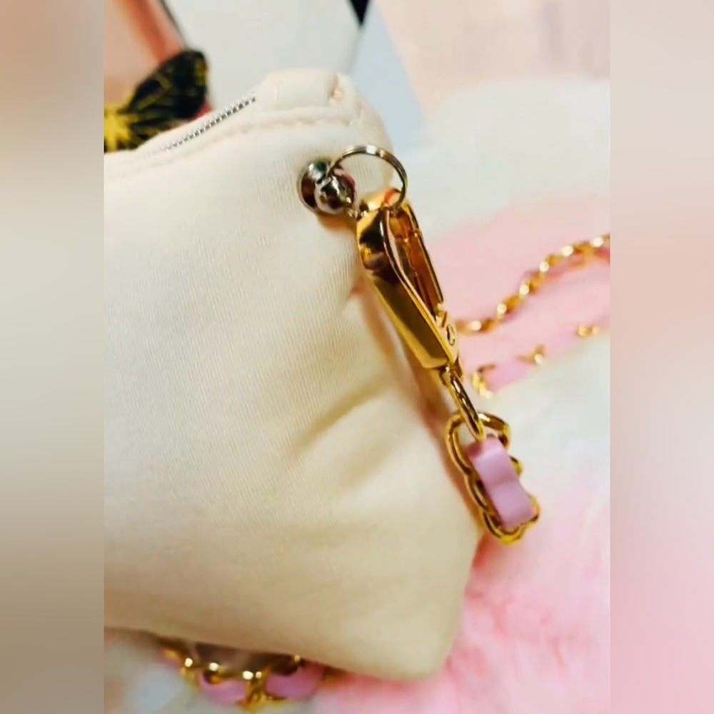 🔥NWOT CHRISTIAN DIORS COSMETIC BAG PINK CHAIN CROSSBODY BAGS/NIB 689 MITZAH DIOR - Picture 10 of 16